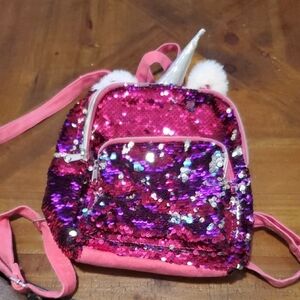 Sparkly Pink Unicorn Kids Backpack